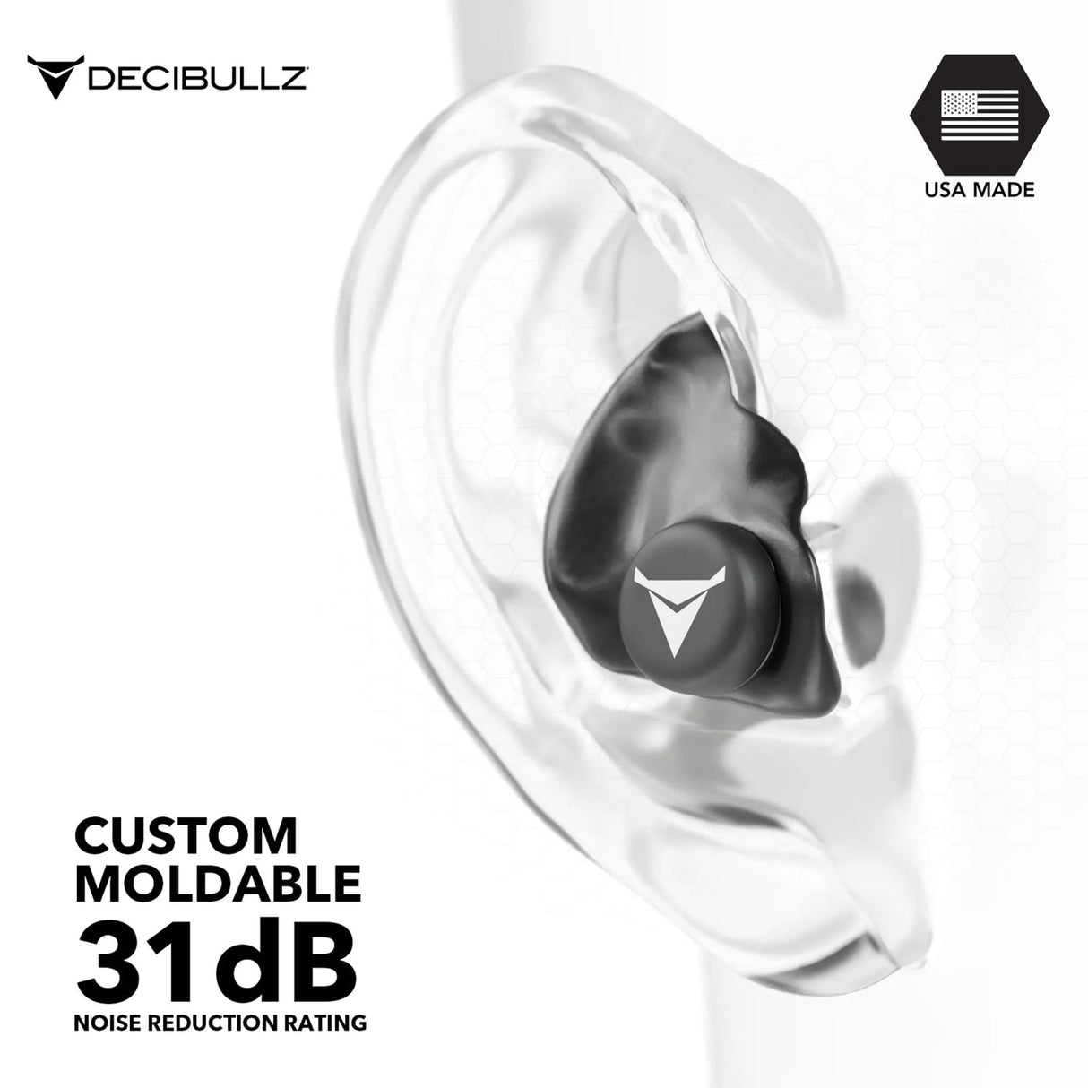 Custom Moldable 31dB Ear Plugs by Decibullz - The Earphone Guy