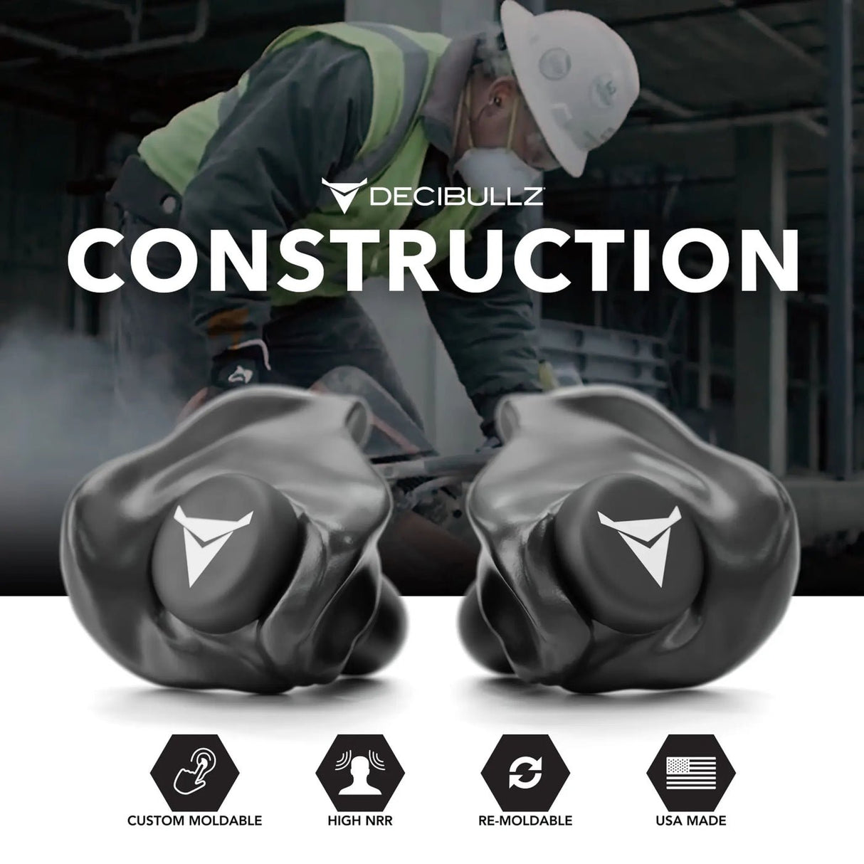 Custom Moldable 31dB Ear Plugs by Decibullz - The Earphone Guy