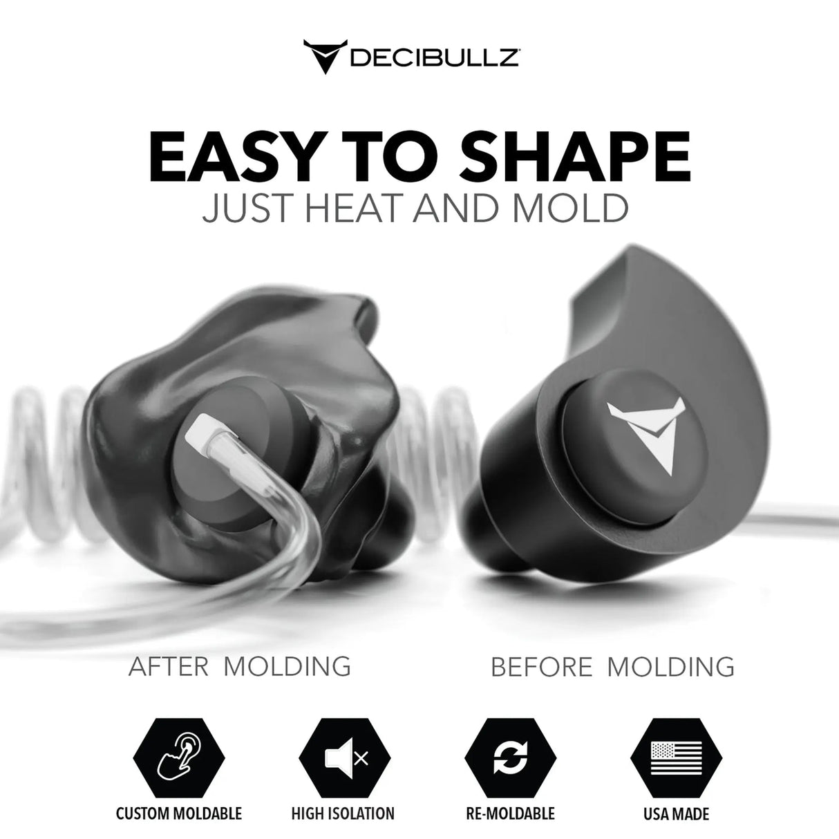 +Isolution Custom Moldable Earpieces by Decibullz - The Earphone Guy