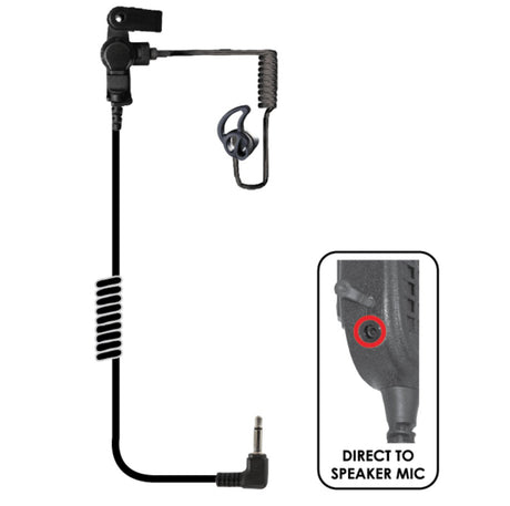 EP1069SCBT Black Diamond Tactical Fox Surveillance Earphone Kit with 2.5mm Connector - The Earphone Guy