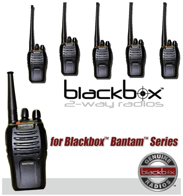 Blackbox Bantam Series UHF 4 Watt Handheld Two-Way Radio 6 Pack - The Earphone Guy