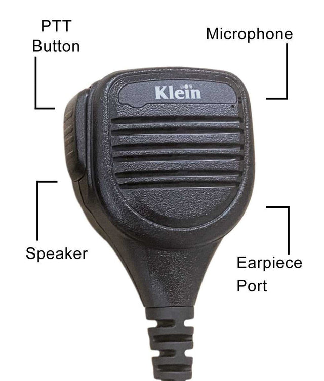 Bravo - Waterproof Remote Speaker Microphone - Fits Kenwood Dual Pin - The Earphone Guy