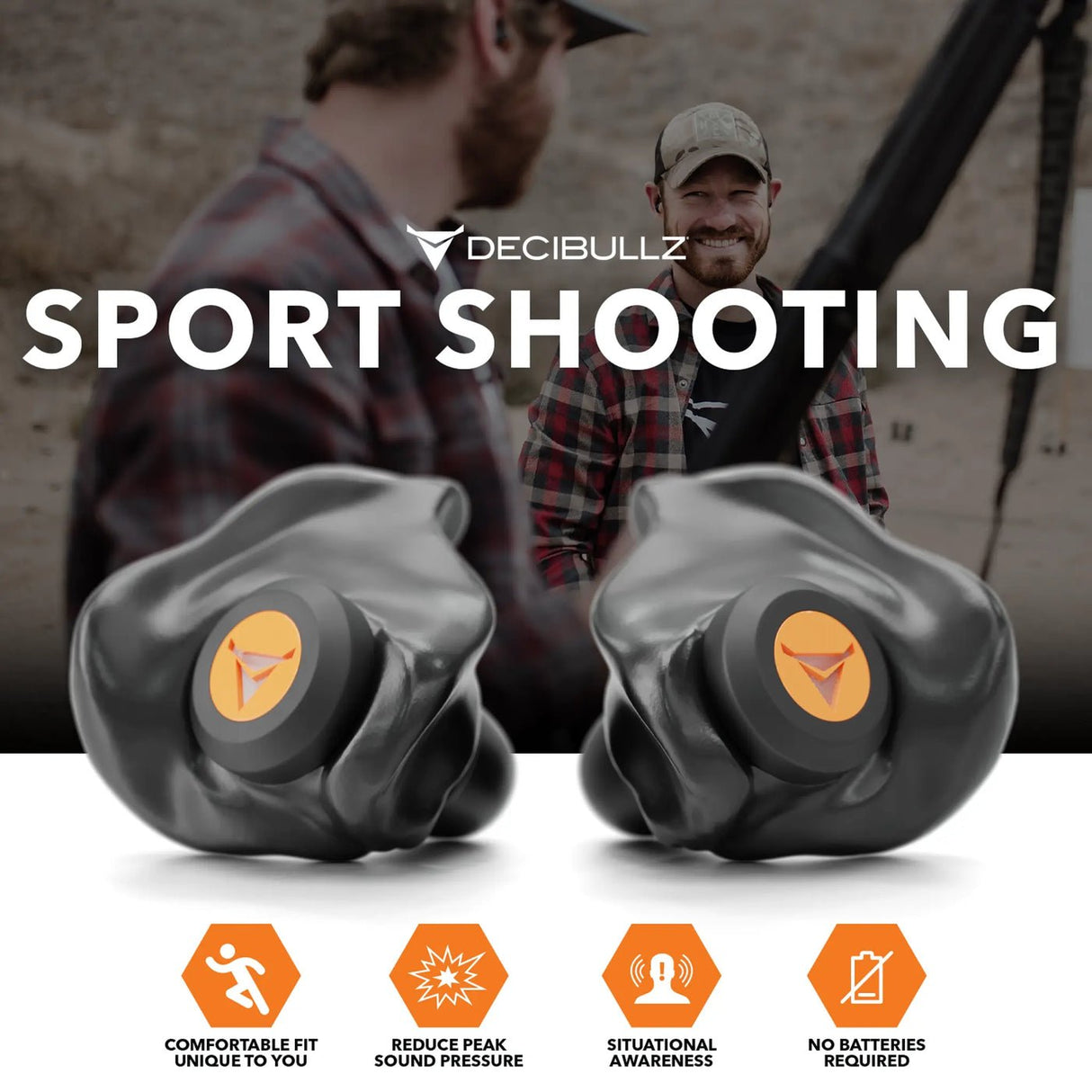 Decibullz Custom Moldable Ear Plugs for Shooting/Percussive Hearing Protection - The Earphone Guy