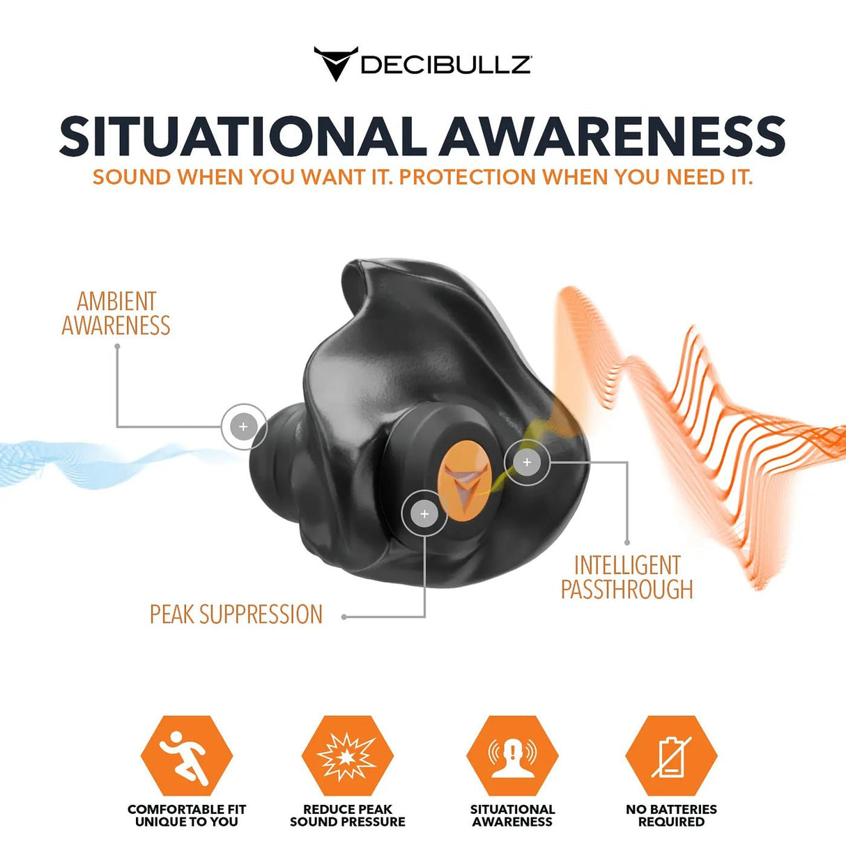 Decibullz Custom Moldable Ear Plugs for Shooting/Percussive Hearing Protection - The Earphone Guy