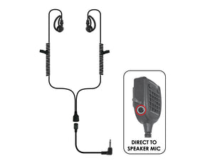 Micro Deuce Dual-Sided Tubeless Listen Only Earpiece MS1A-B Deuce - The Earphone Guy