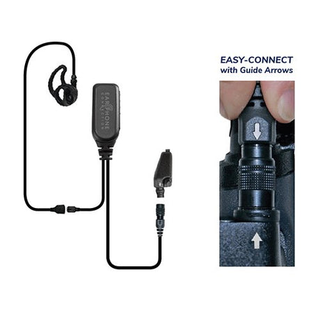 EP1311ECM1 Hawk M1 Tubeless Lapel Microphone for Kenwood Multi Pin – Now Available with NAB Option! - The Earphone Guy
