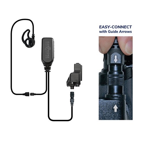 EP1323ECM1 Hawk M1 Tubeless Lapel Microphone for Motorola XTS/Jedi – Now Available with NAB Option! - The Earphone Guy