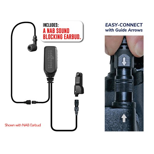 EP1334ECM1 Hawk M1 Tubeless Lapel Microphone for Motorola APX/TRBO – Now Available with NAB Option! - The Earphone Guy