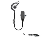 EP334EC Falcon Easy-Connect Traditional Earhook Lapel Microphone with PTT button and "Easy-Connect" Adapter - The Earphone Guy