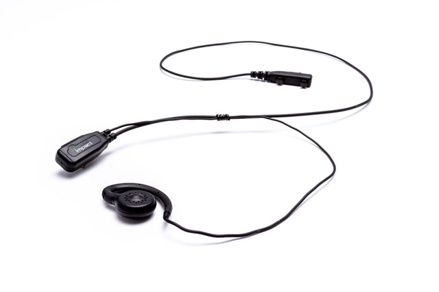 Impact Silver Series 1-Wire Surveillance Kit with Micro In-Line Push-To-Talk (PTT) and OEM Style Swivel Ear Hook