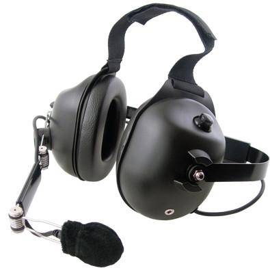 Pryme HDS-EMB-13 Black Dual Earmuff Headset, Fits Motorola - The Earphone Guy