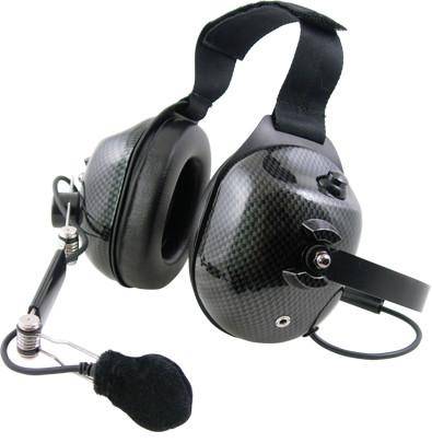 Pryme HDS-EMC03 Carbon Fiber Dual Earmuff Headset, Fits Motorola - The Earphone Guy