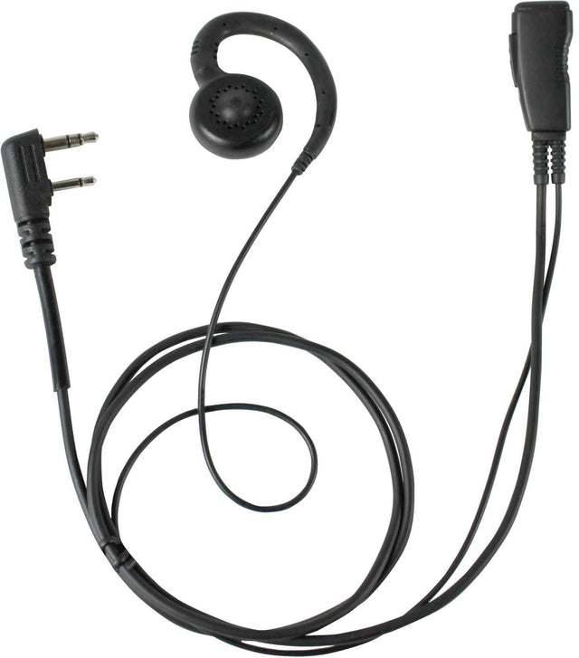 Pryme LMC-1GH01 Low Cost G-Hook PTT Adjustable Earset Lapel Mic Fits Kenwood - The Earphone Guy