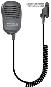 Pryme SPM-123 Observer Light Duty Speaker Microphone, fits Motorola HT1000, XTS, Jedit Series - The Earphone Guy